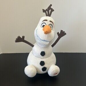 Gemmy Disney Snowman Olaf Frozen Plush Battery Operated Music Roll Spin - WORKS